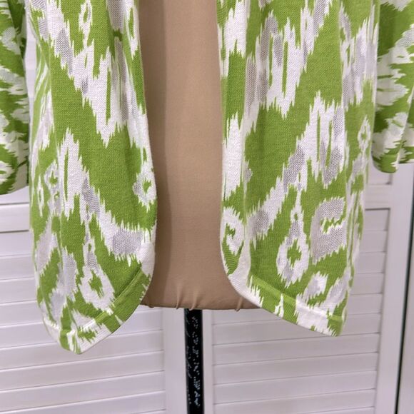 Chico's Cardigan Size 1 (8) Tianna Ikat Burnout Long Sleeve - Picture 5 of 16